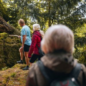 G&auml;stef&uuml;hrer mit G&auml;sten beim Wandern